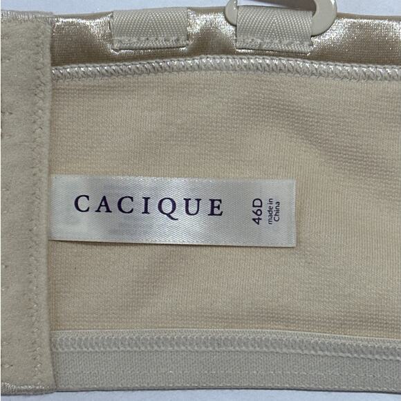 Cacique Cotton T-Shirt Bra Lightly Lined Beige Tan Sz 46D Plus Size Neutral - Picture 11 of 12